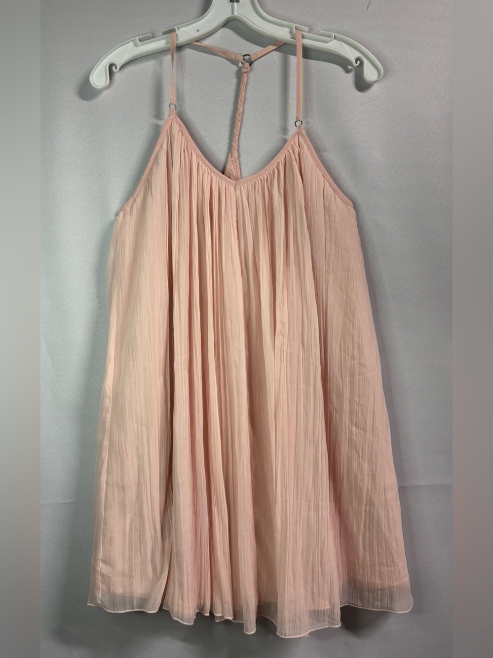 Abercrombie & Fitch Blush Pink Pleated Cami Dress